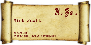 Mirk Zsolt névjegykártya